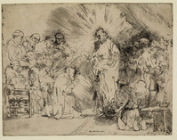 KG 03648
<br/>
Christus verschijnt aan de apostelen/ongelovige Thomas ( B 89 )
<br/>
<em>Rembrandt (1606-1669)</em>